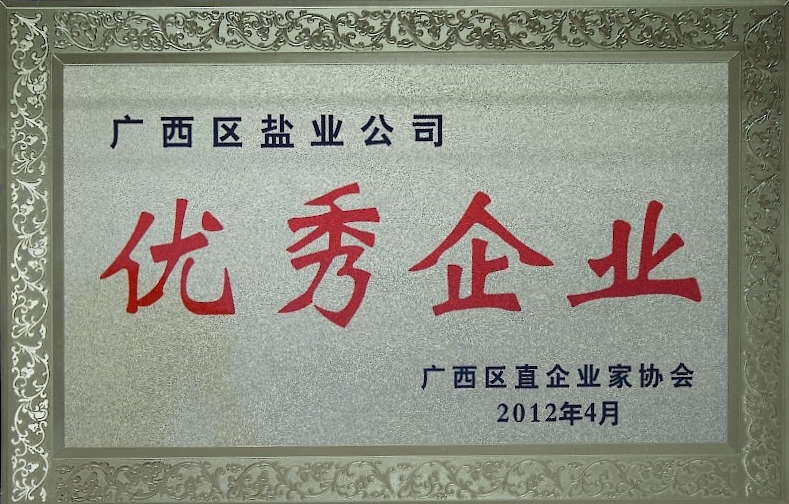 2012年廣西區(qū)直企業(yè)家協(xié)會(huì)優(yōu)秀企業(yè)